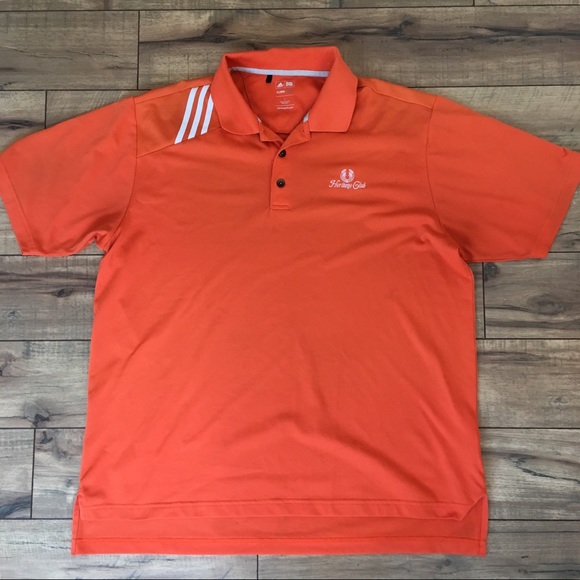 adidas orange golf shirt